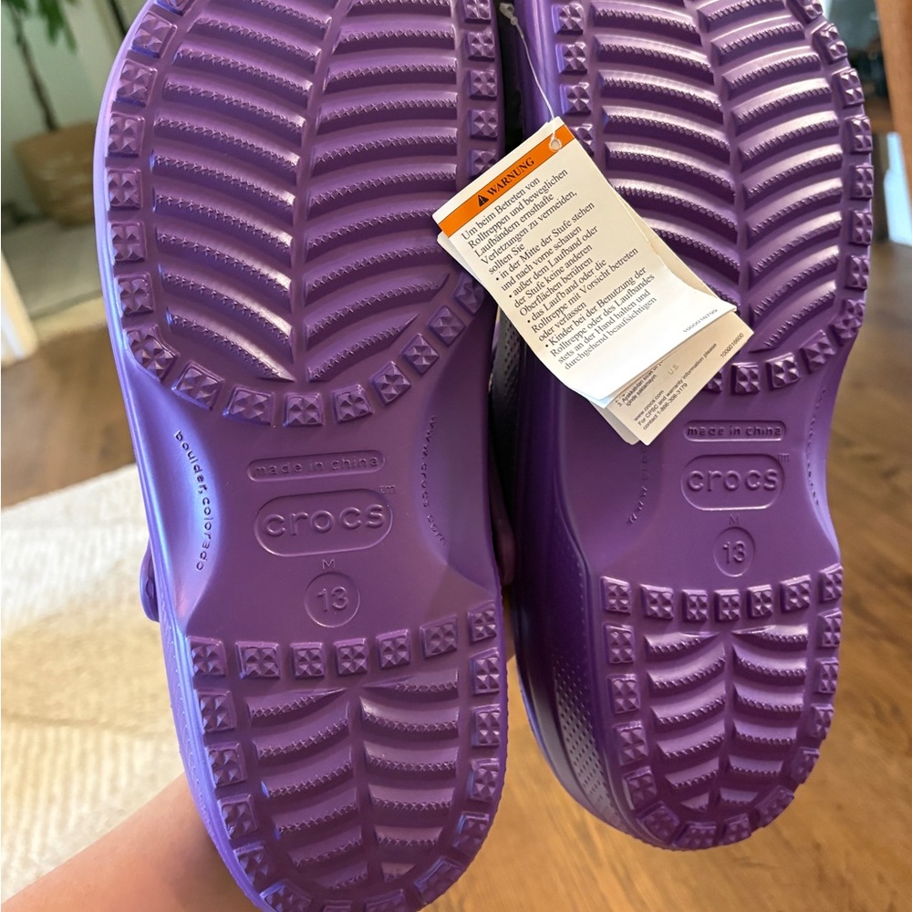 NWT Crocs Classic Clog - Dark Purple - Men’s 13 - Picture 3 of 4